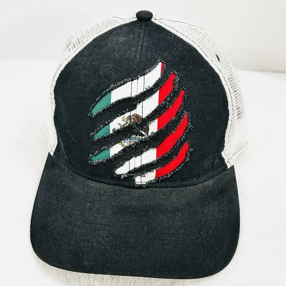 Cody James Mexico Flag Claw Mark Trucker Hat Cap Strapback Adjustable‎ Black